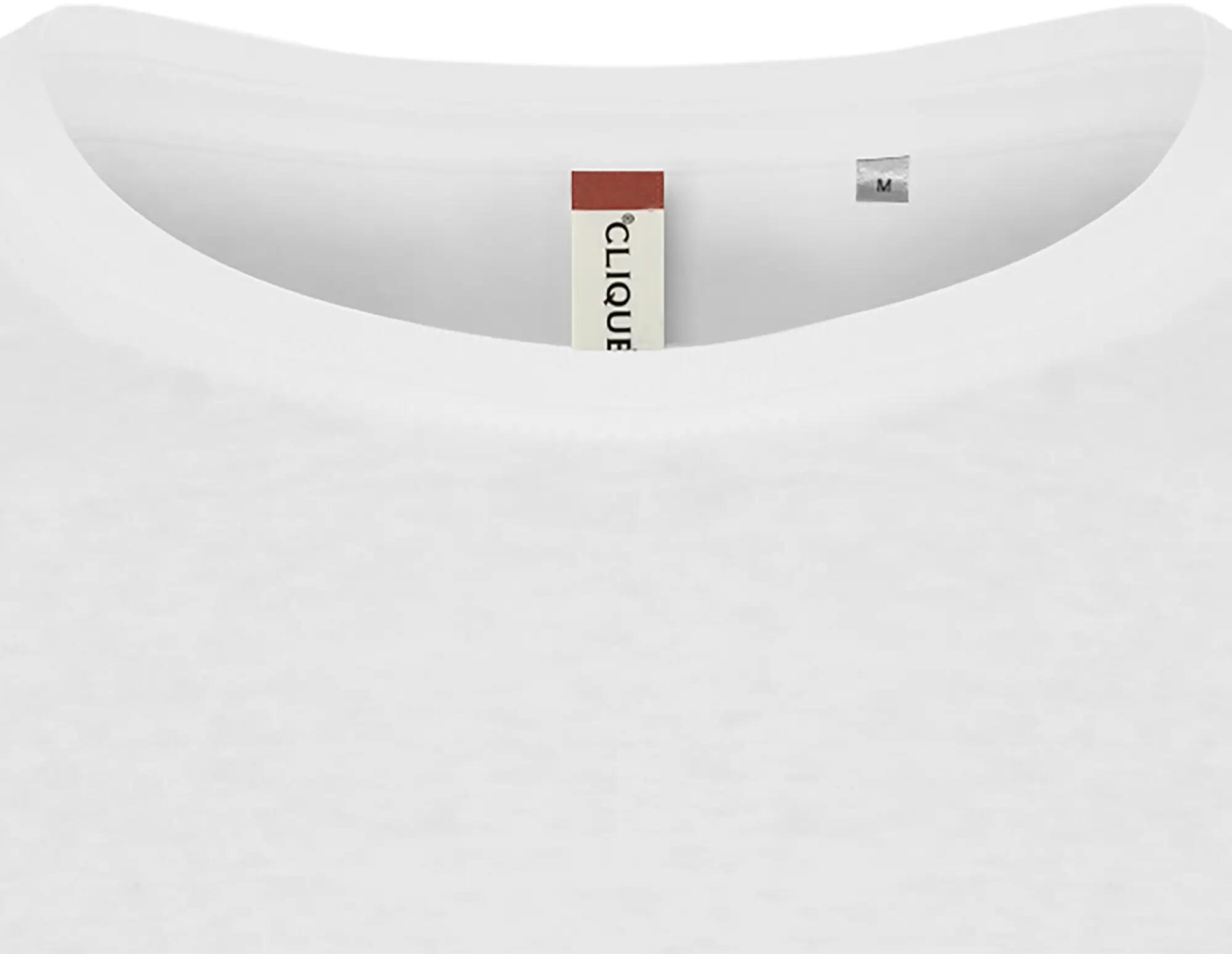 clique Basic-T Women Dopasowana koszulka damska z bawełny biała – white 5/5