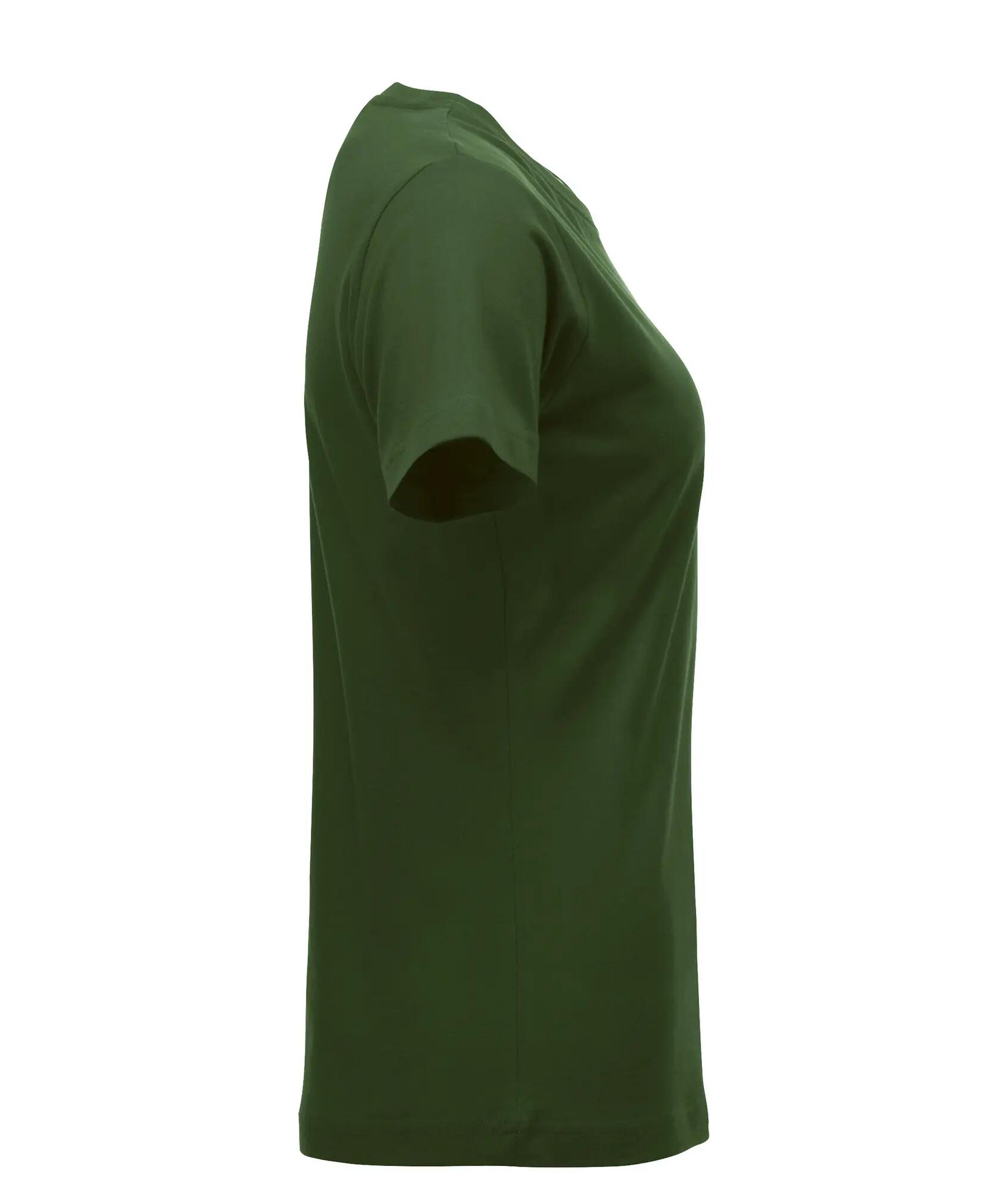 clique New Classic-T Women – T-shirt clássica em algodão ringspun – bottle green 4/4