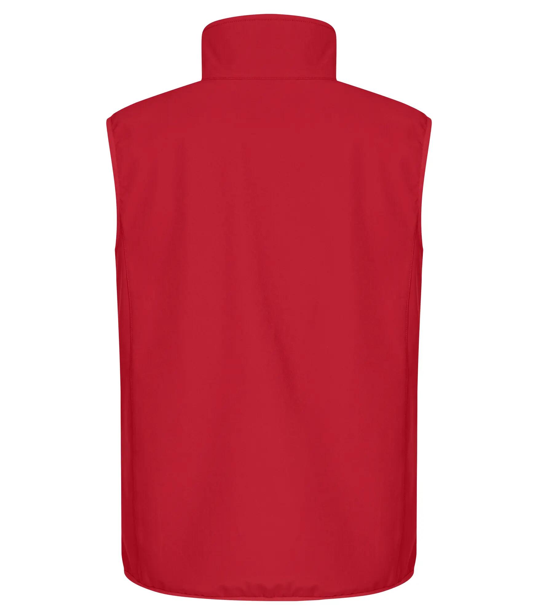 clique Classic Softshell Vest colete softshell sustentável – Red 2/4
