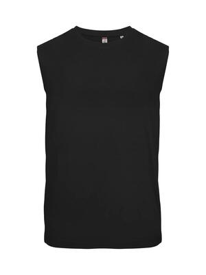 Clique sleeveless mouwloos unisex t-shirt van katoen – black