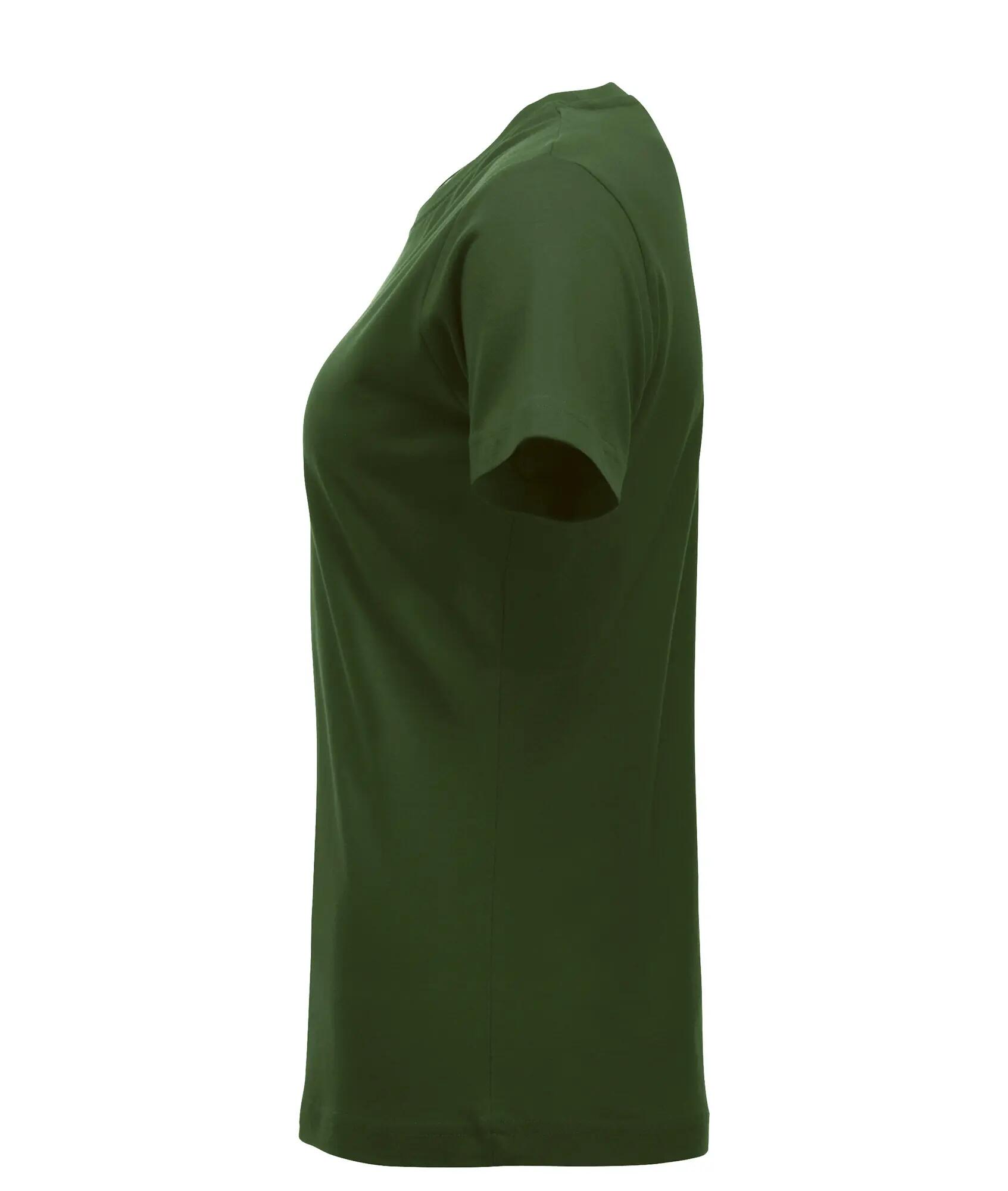 clique New Classic-T Women – T-shirt clássica em algodão ringspun – bottle green 3/4