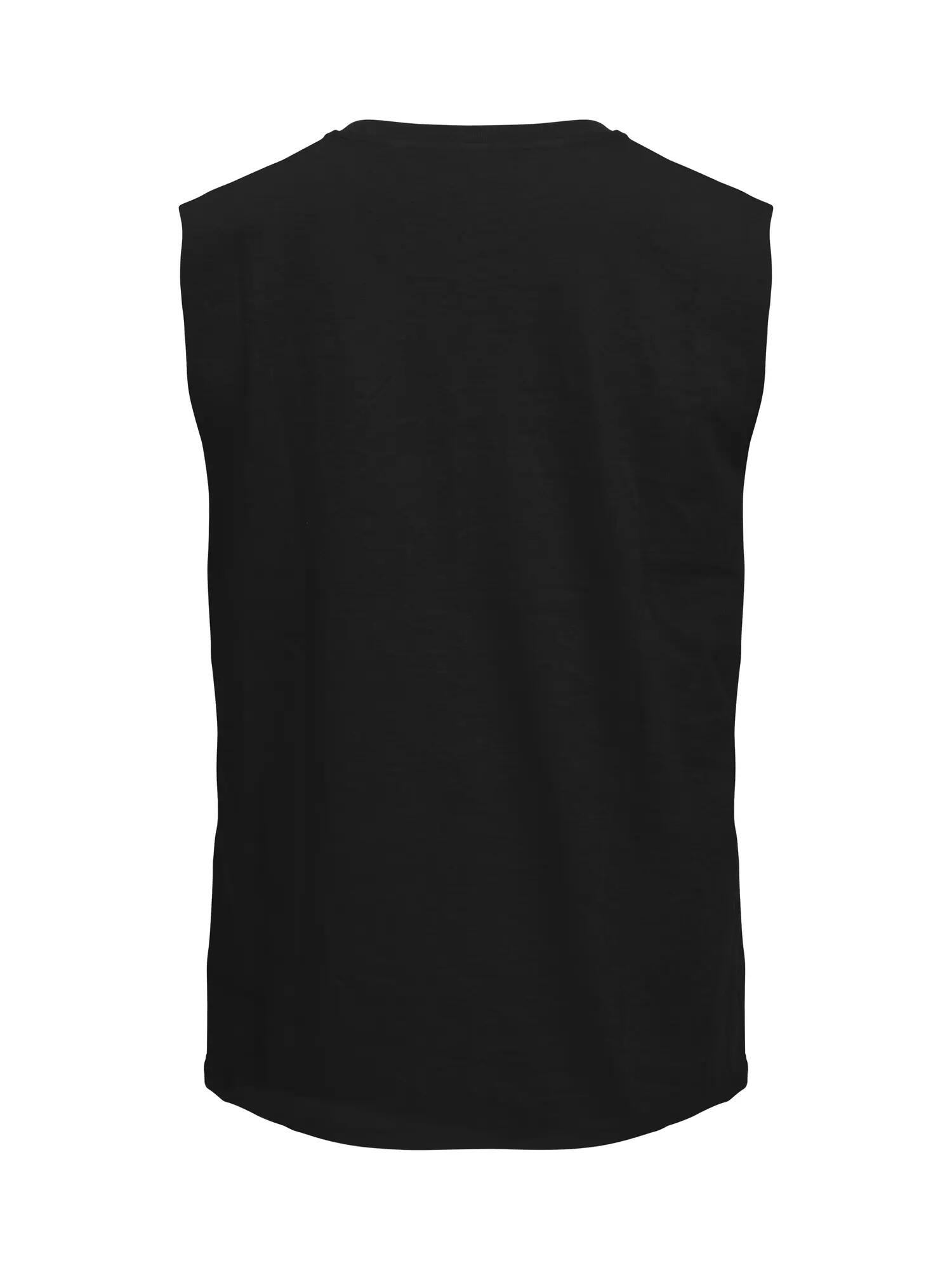 clique Sleeveless mouwloos unisex T-shirt van katoen – Black 3/4