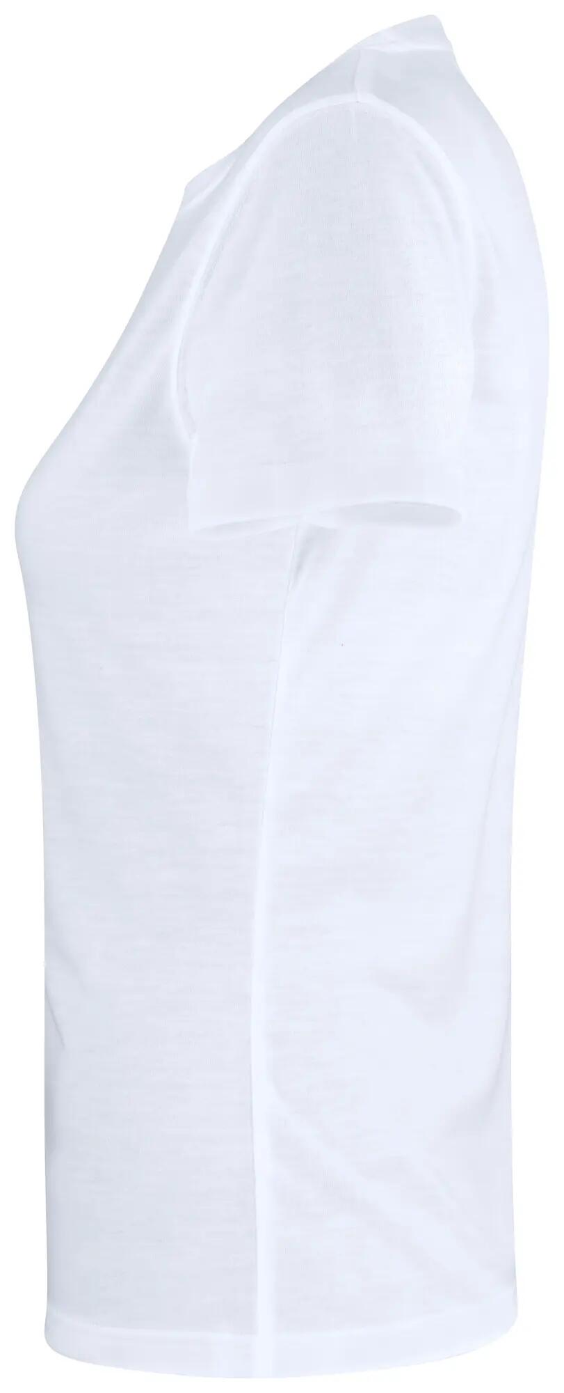 clique Neon-T Women Polyester-T-Shirt mit Baumwollgefühl – white 3/4