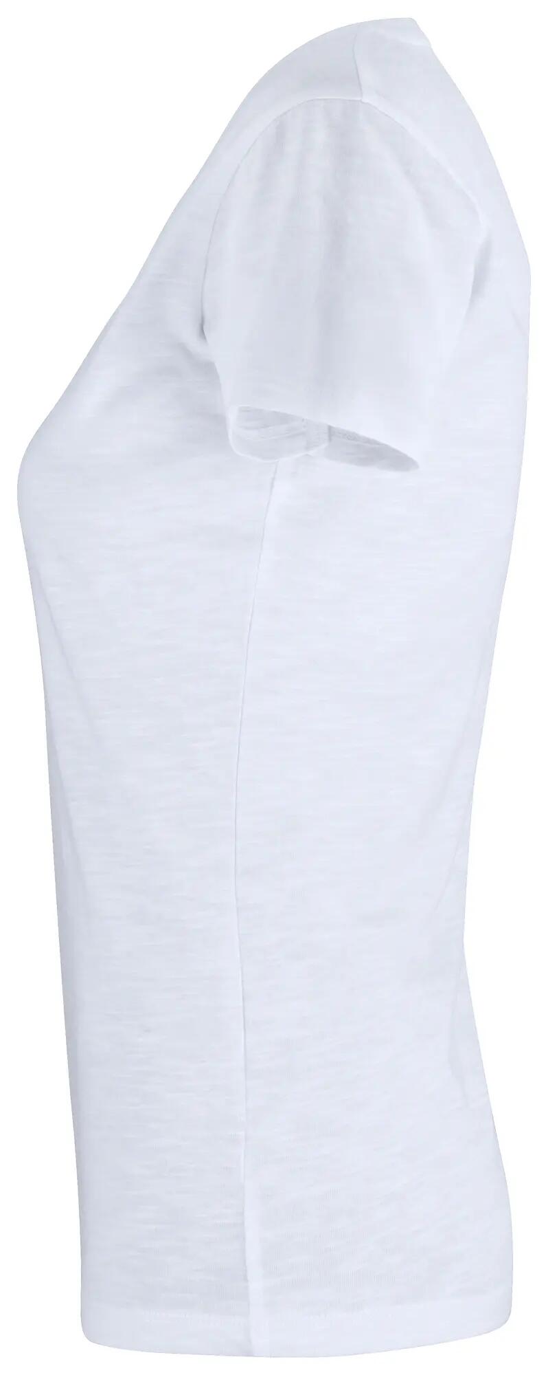 clique Slub-T Women – T-shirt ajustada em algodão slub – white 3/4