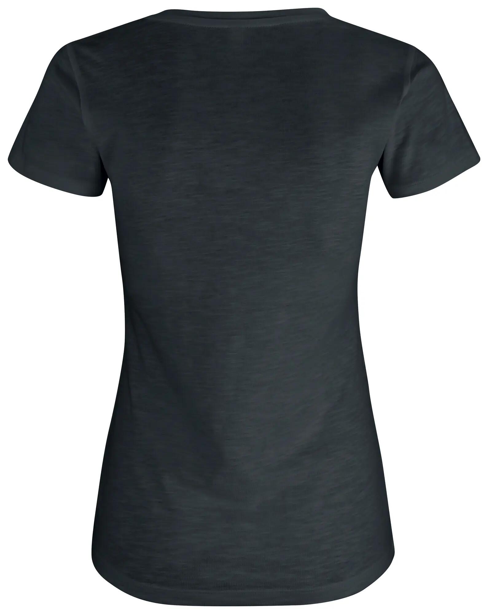clique Slub-T Women Dopasowany T-shirt z bawełny slub – black 2/4