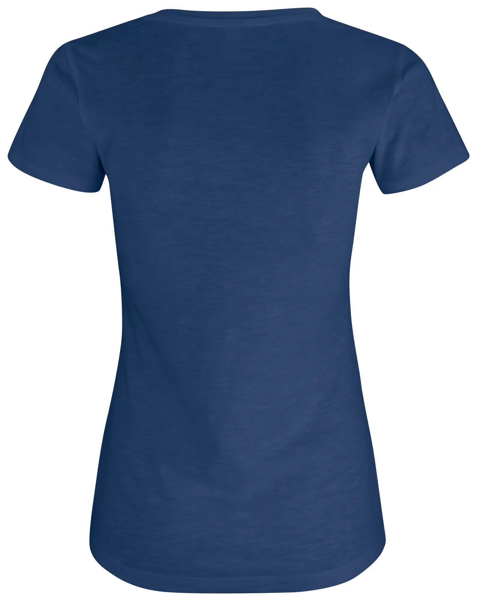 clique Slub-T Women – T-shirt ajustada em jersey slub 100% algodão – blue 2/4