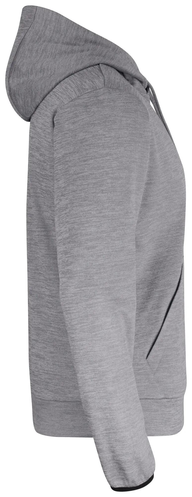 clique Oakdale sweatshirt com capuz funcional cinza mesclado – grey melange 4/4