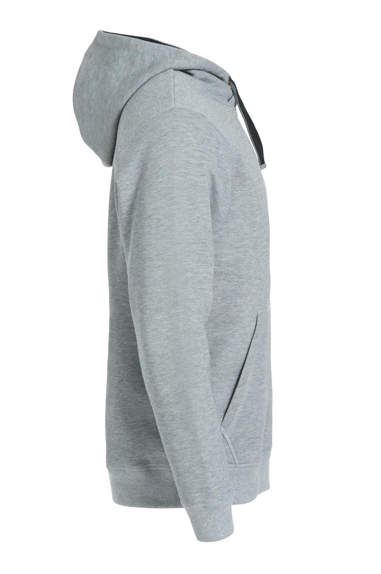clique Classic Hoody – Kapuzenpullover in Grau Melange – grey melange 4/4
