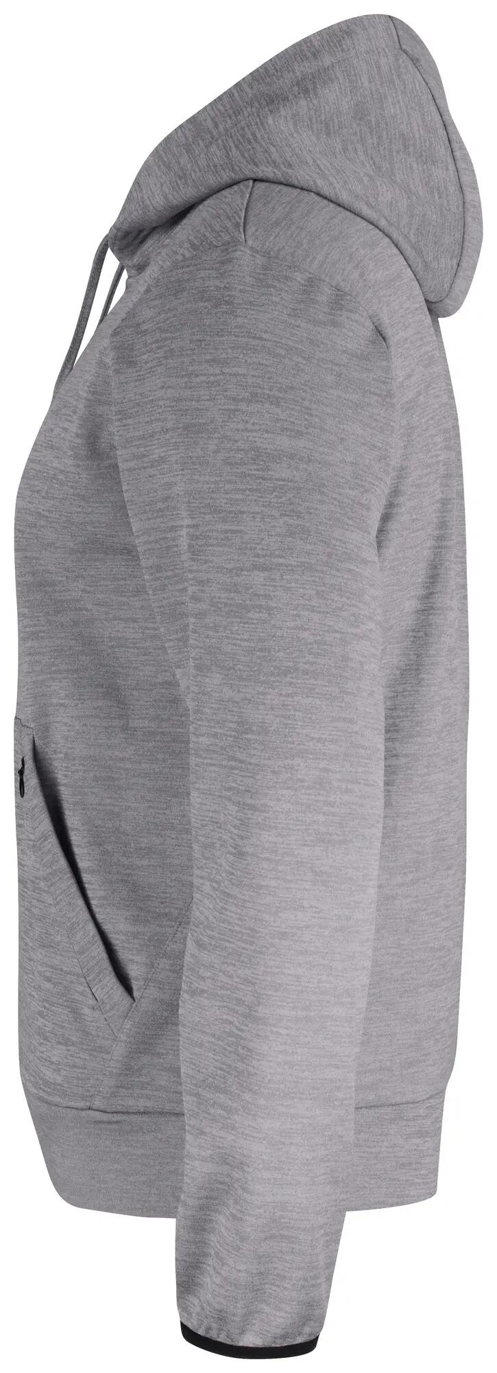 clique Oakdale sweatshirt com capuz funcional cinza mesclado – grey melange 3/4
