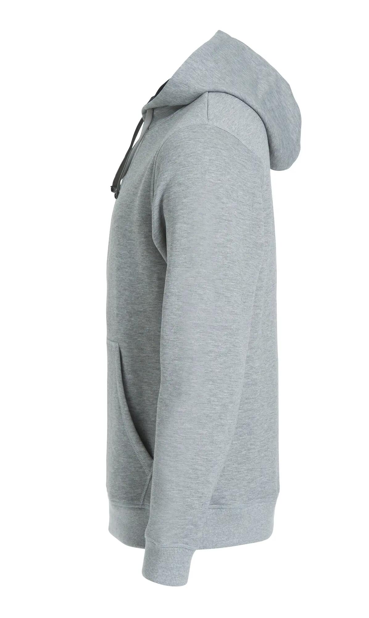 clique Classic Hoody – Kapuzenpullover in Grau Melange – grey melange 3/4