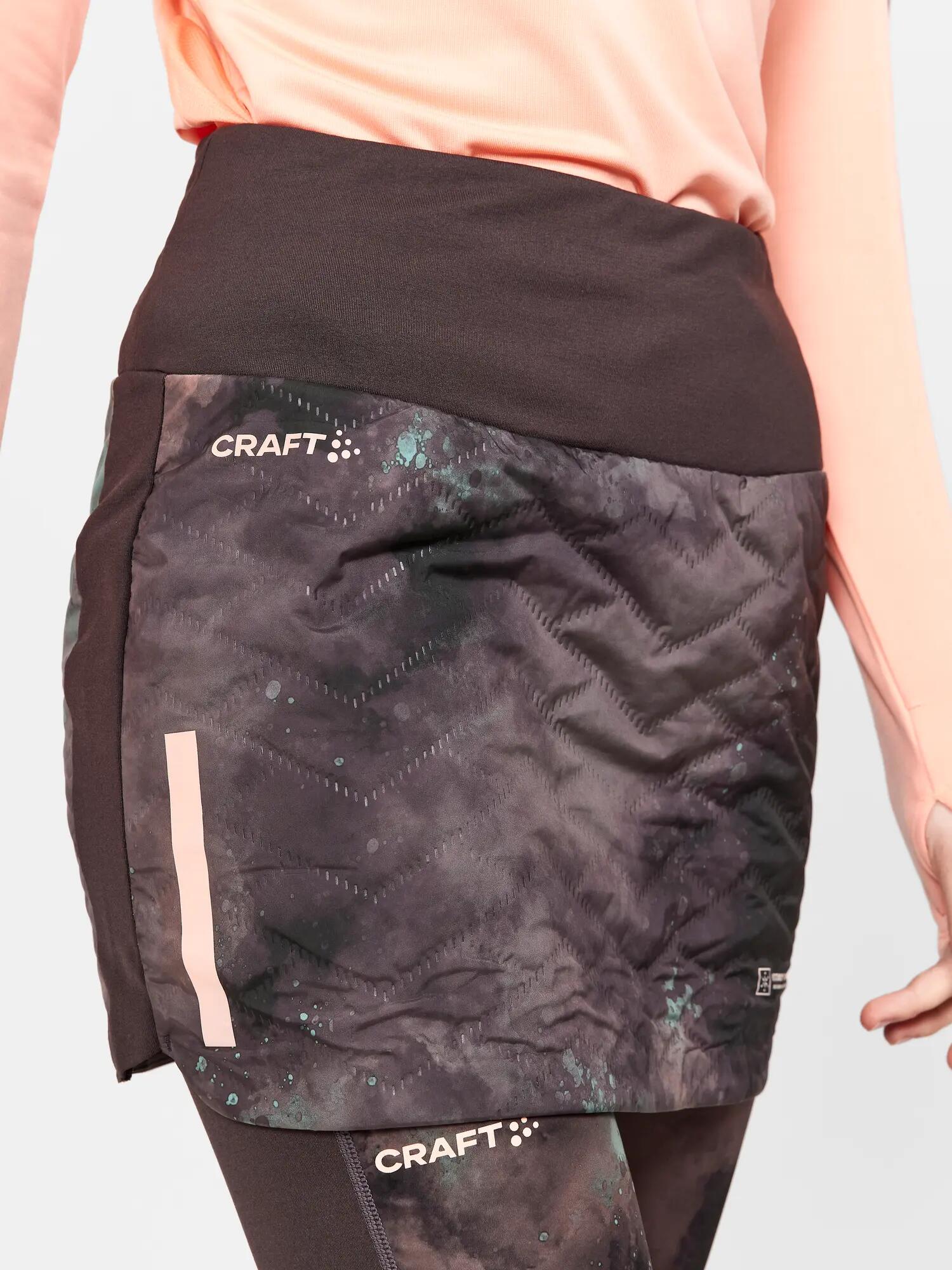 craft ADV SubZ Skirt 3 W wärmender Laufrock – Bark-Multi 2/5