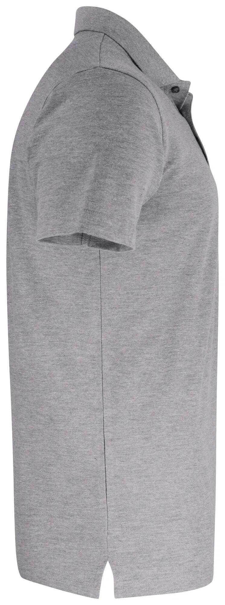 clique Basic Polo Pocket – Unisex polo van katoen met borstzak – grey melange 4/4