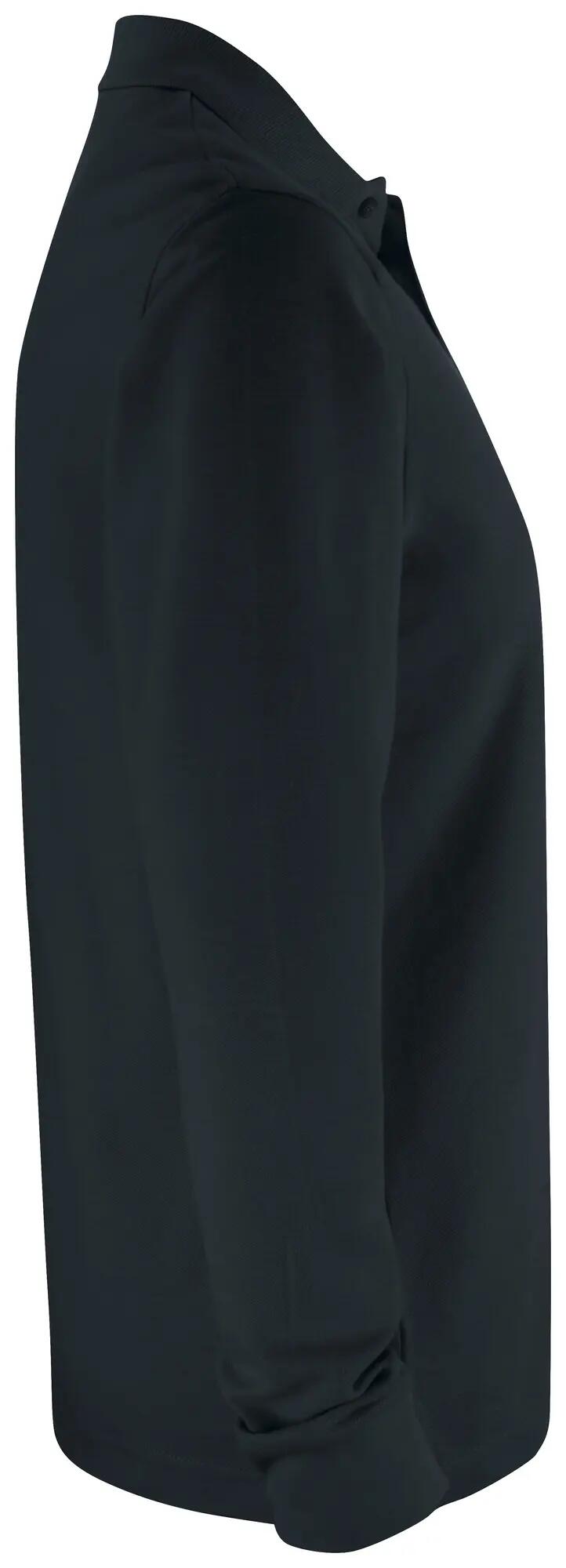 clique Polo Basic Pocket manica lunga in cotone – black 4/4