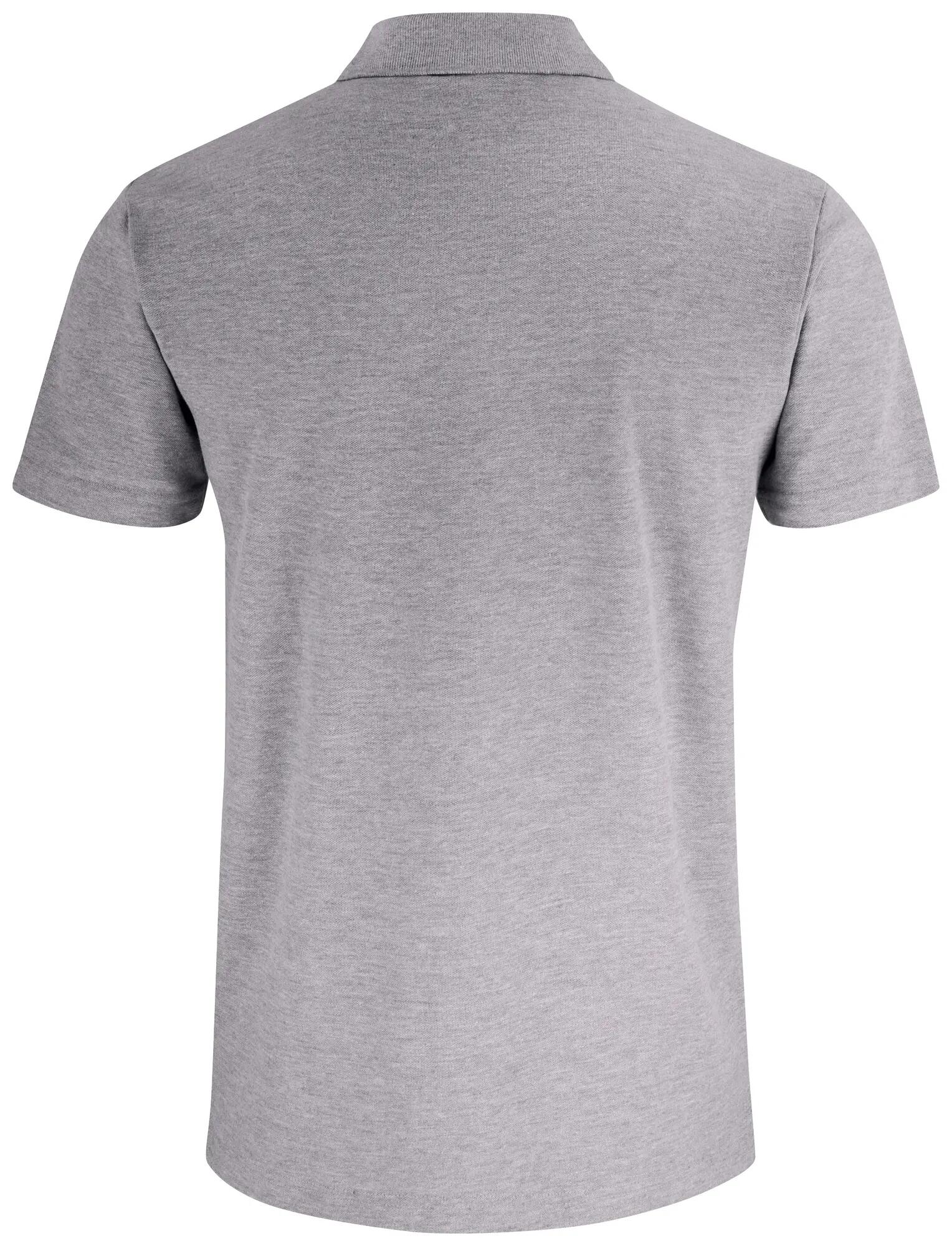 clique Basic Polo Pocket – Unisex polo van katoen met borstzak – grey melange 2/4