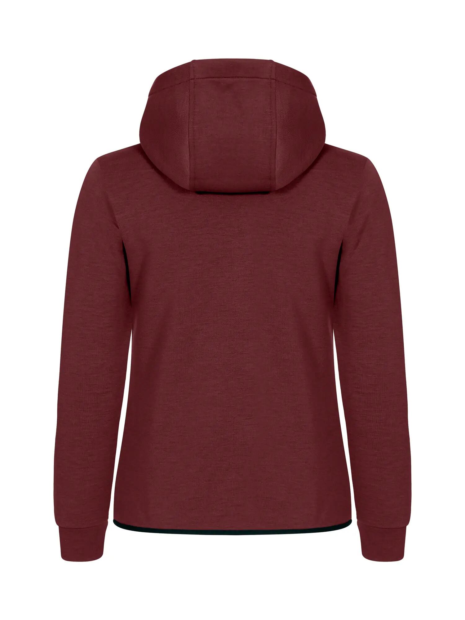 clique Hayden Women capuchonjack in zacht air-layer materiaal – Burgundy 5/5