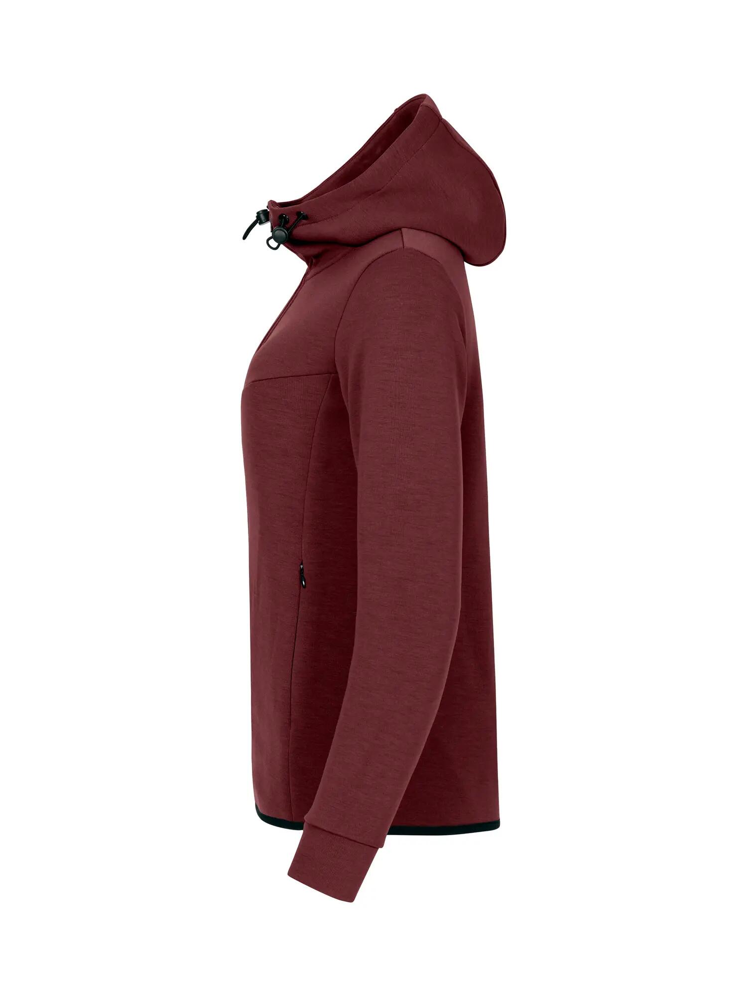 clique Hayden Women capuchonjack in zacht air-layer materiaal – Burgundy 2/5