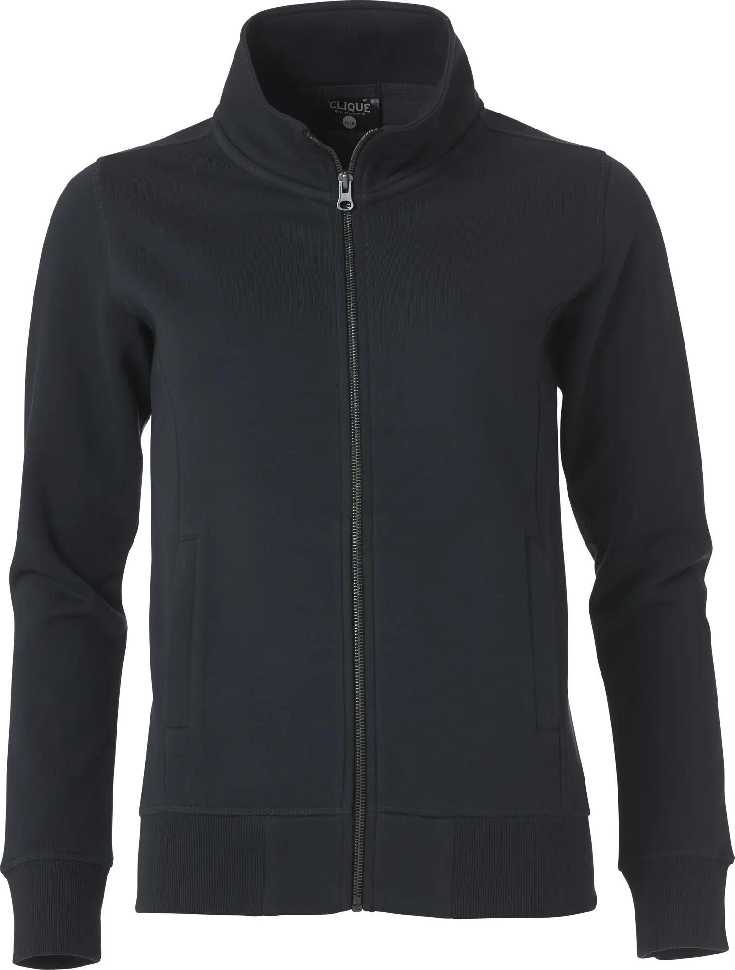 clique Classic Cardigan Women em mistura de algodão, preto – black 1/4