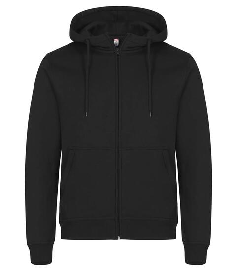 clique Miami Hoody Full Zip bluza z zamkiem z mieszanki bawełny – Black