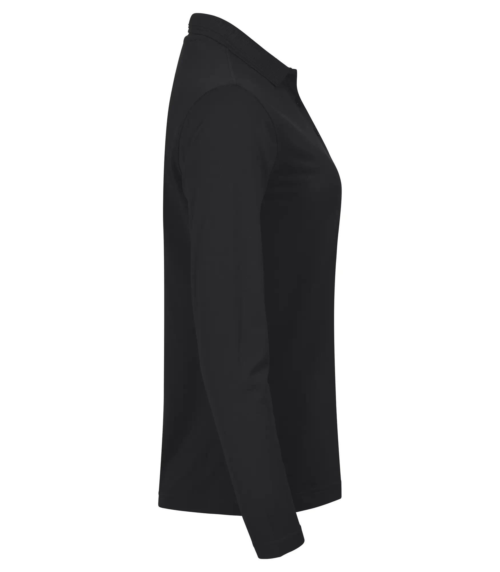 clique Manhattan L/S Women Polo manga comprida – Preto, XS – Black 3/4