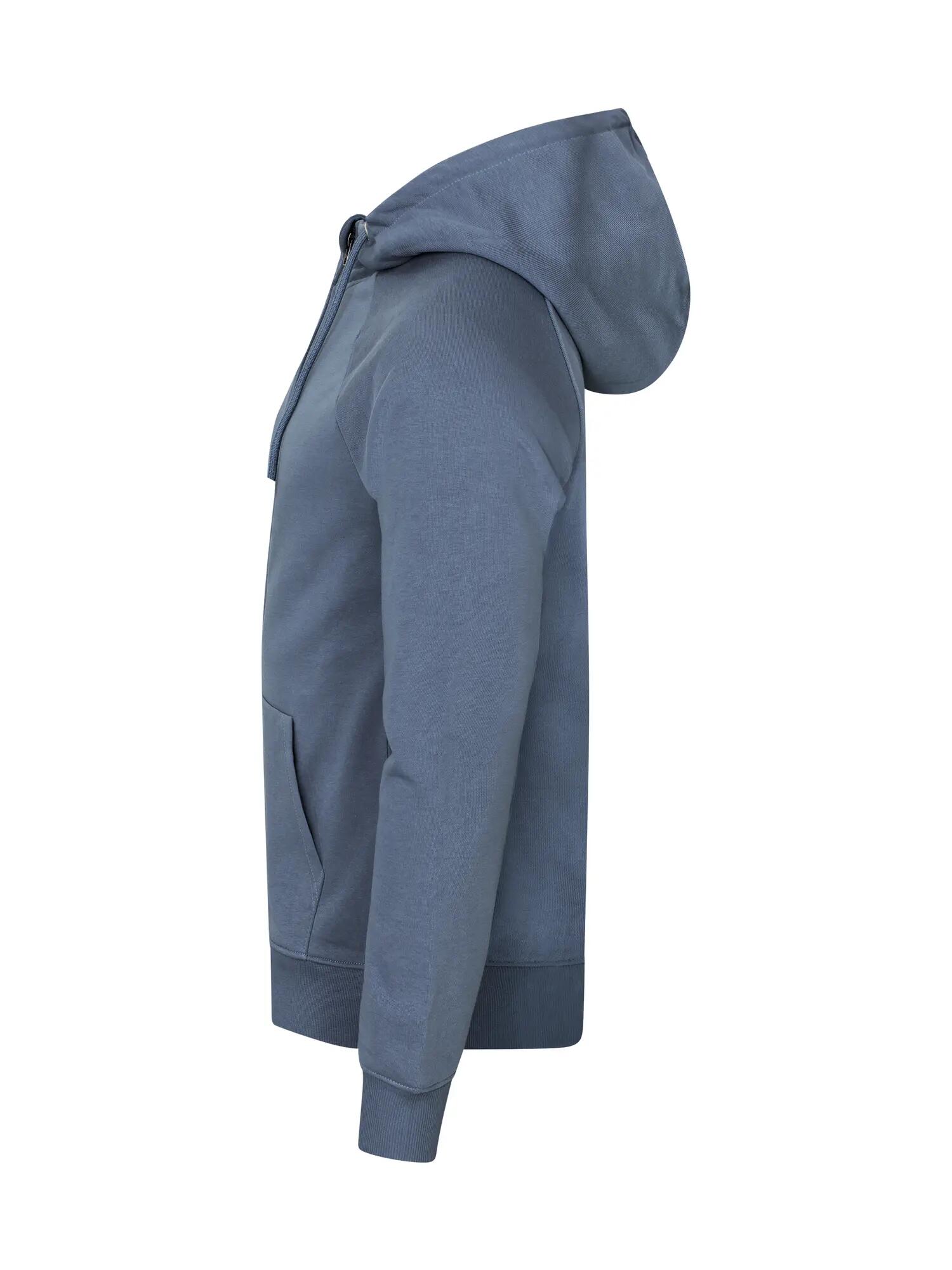 clique Miami PRO Hoody com Fecho Integral em French Terry – Steel Blue 4/4
