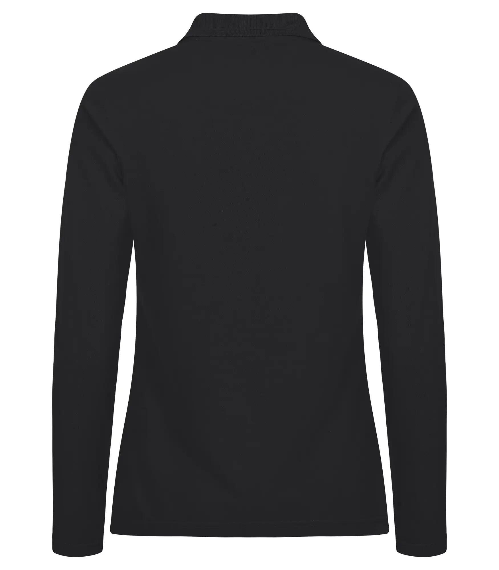 clique Manhattan L/S Women Polo manga comprida – Preto, XS – Black 2/4