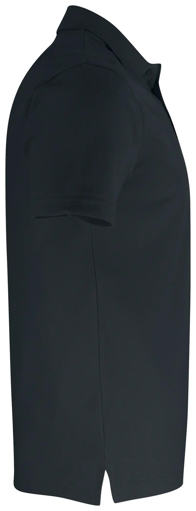 clique Basic Polo Pocket – unisex polo van katoen, comfortabele pasvorm – black 4/4