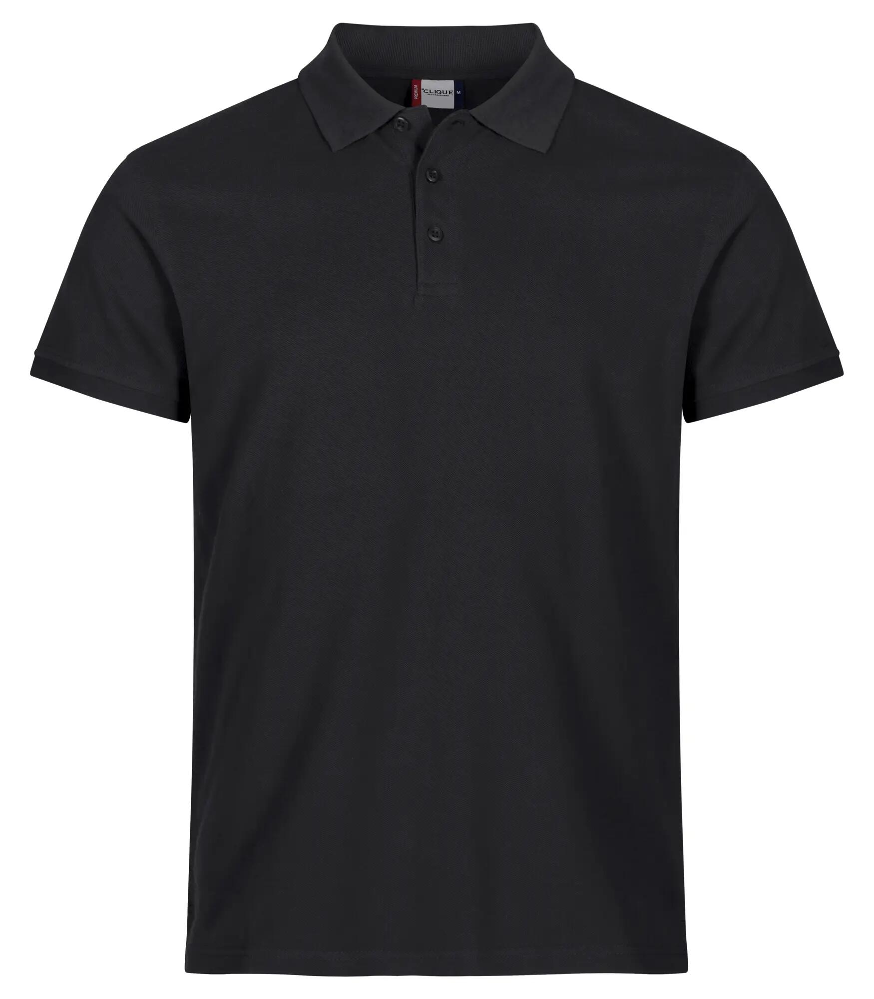 clique Heavy Premium Polo em algodão penteado - preto – black 1/4