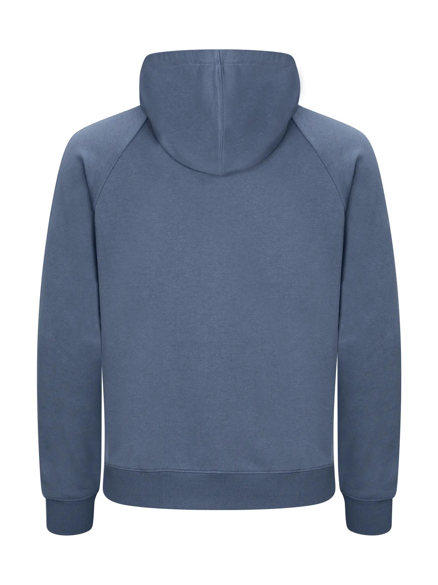 clique Miami PRO Hoody com Fecho Integral em French Terry – Steel Blue 3/4