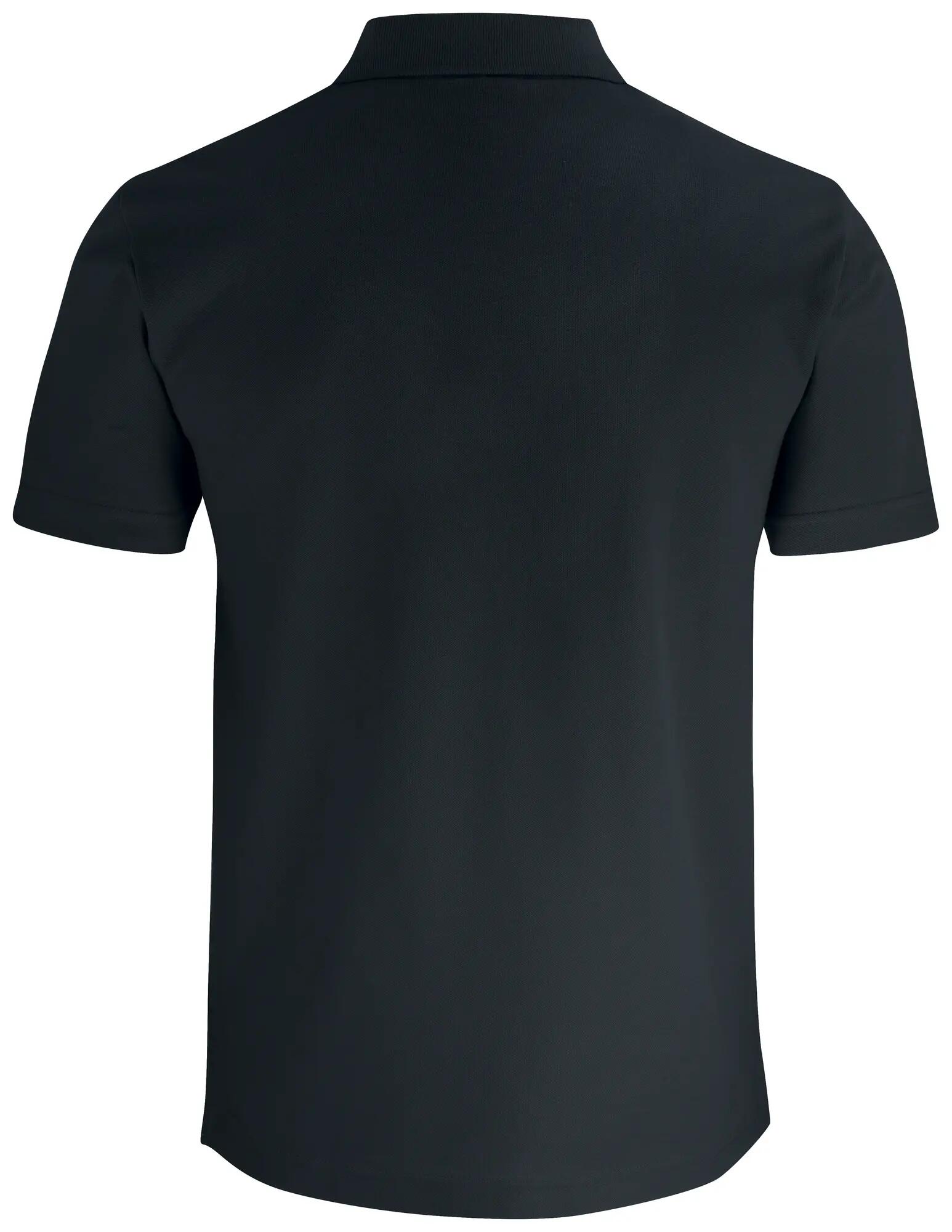 clique Basic Polo Pocket – unisex polo van katoen, comfortabele pasvorm – black 2/4