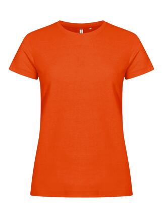 clique Basic-T Women T‑Shirt eng anliegend aus Baumwolle – blood orange