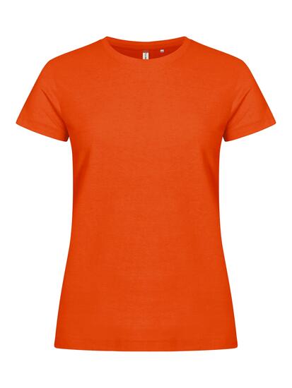 clique Basic-T Women T‑Shirt eng anliegend aus Baumwolle – blood orange