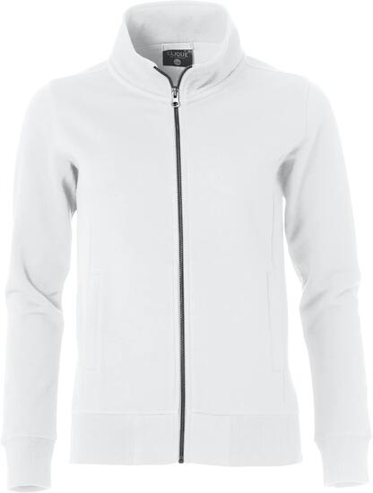clique Classic Cardigan Women – cardigan felpa con tasche con zip bianco –