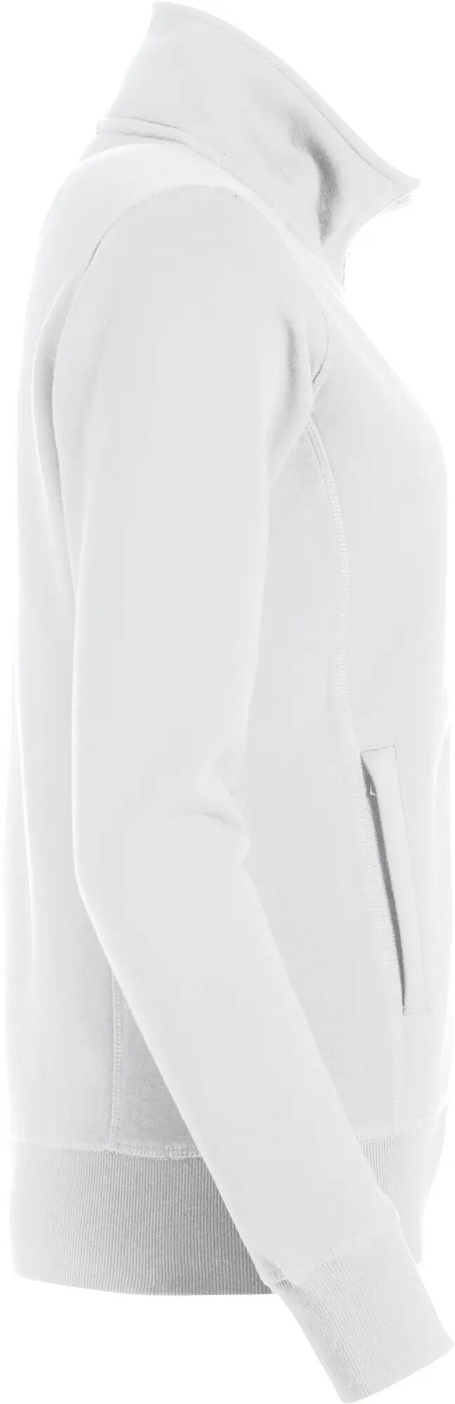 clique Classic Cardigan Women — Sweatcardigan mit Reißverschlusstaschen – white 4/4