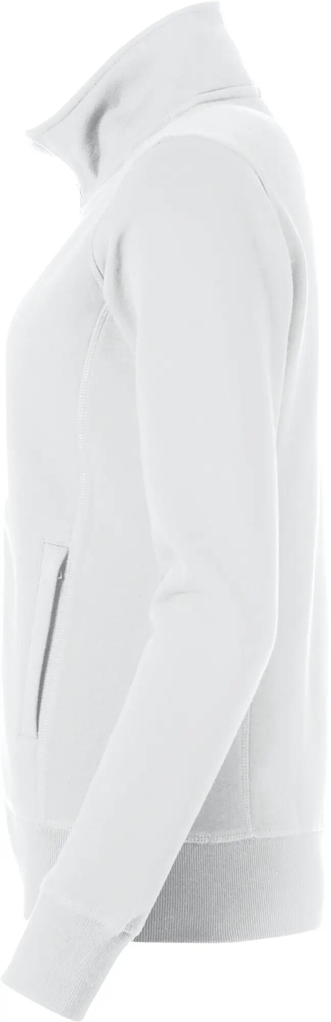 clique Classic Cardigan Women — Sweatcardigan mit Reißverschlusstaschen – white 3/4