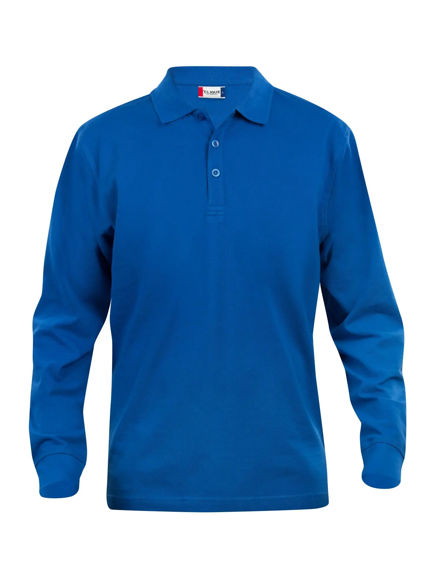clique Basic Polo Manga Longa Junior 100% algodão – ajuste perfeito – royal blue 1/4