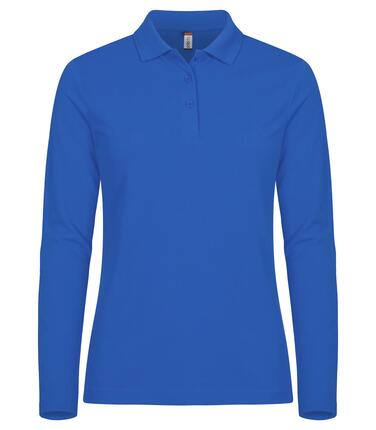 clique Polo Femme Manhattan manches longues en Royal Blue