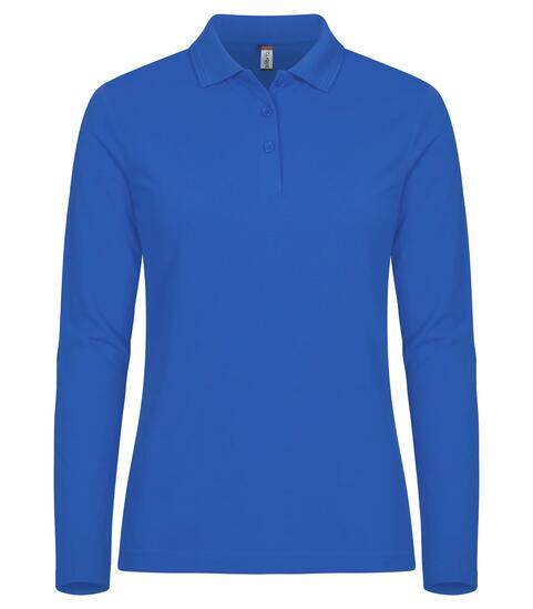 clique Polo Femme Manhattan manches longues en Royal Blue