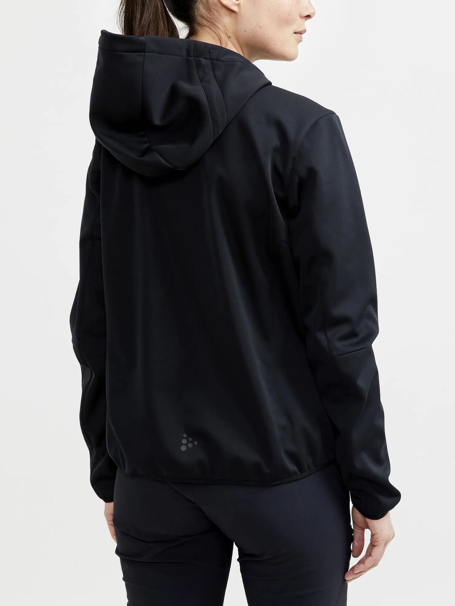 craft ADV Explore Softshell-Jacke Damen, windabweisend und dehnbar – Black 3/6