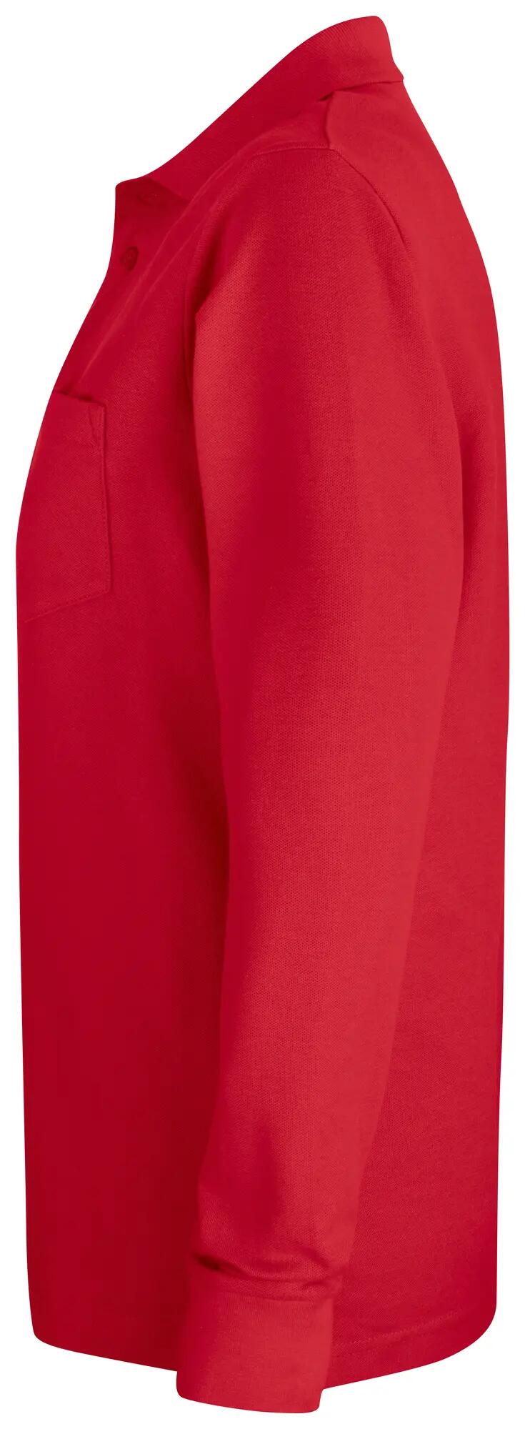 clique Polo básico bolso manga longa algodão – red 3/4