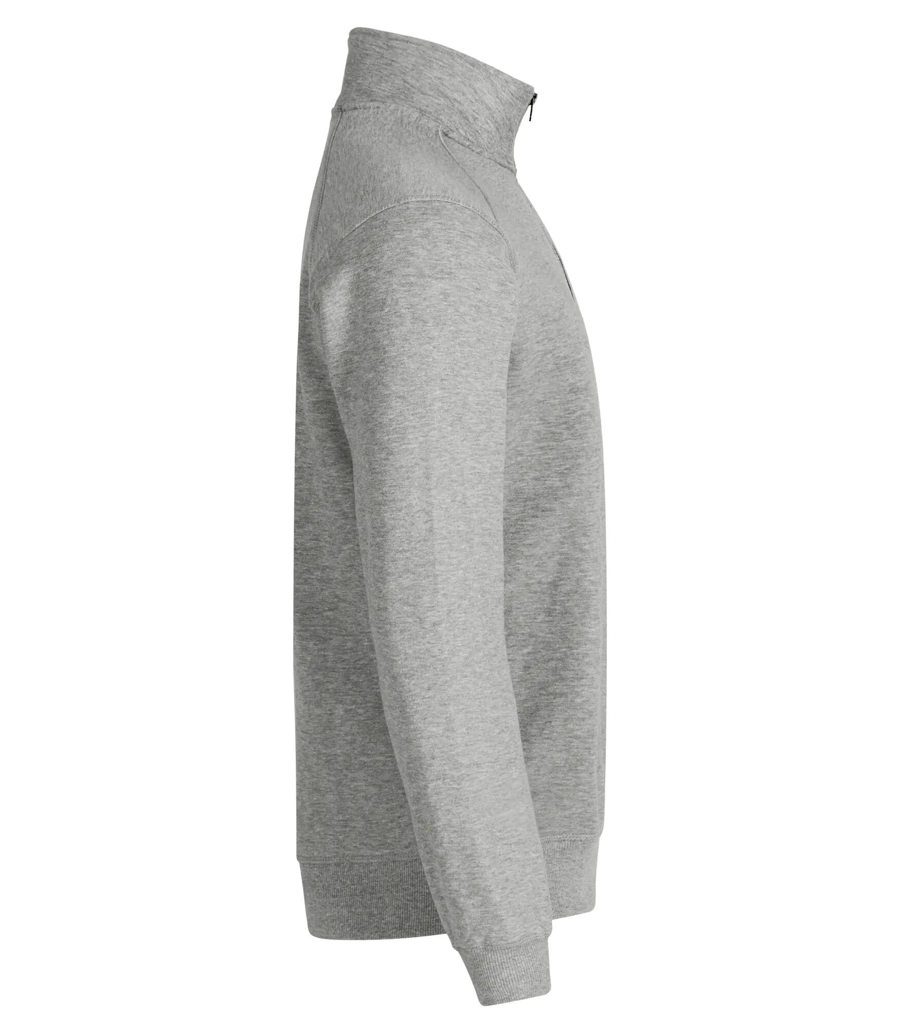 clique Classic Half Zip ½ zip sweater unisex met verborgen zijzak – grey melange 4/4