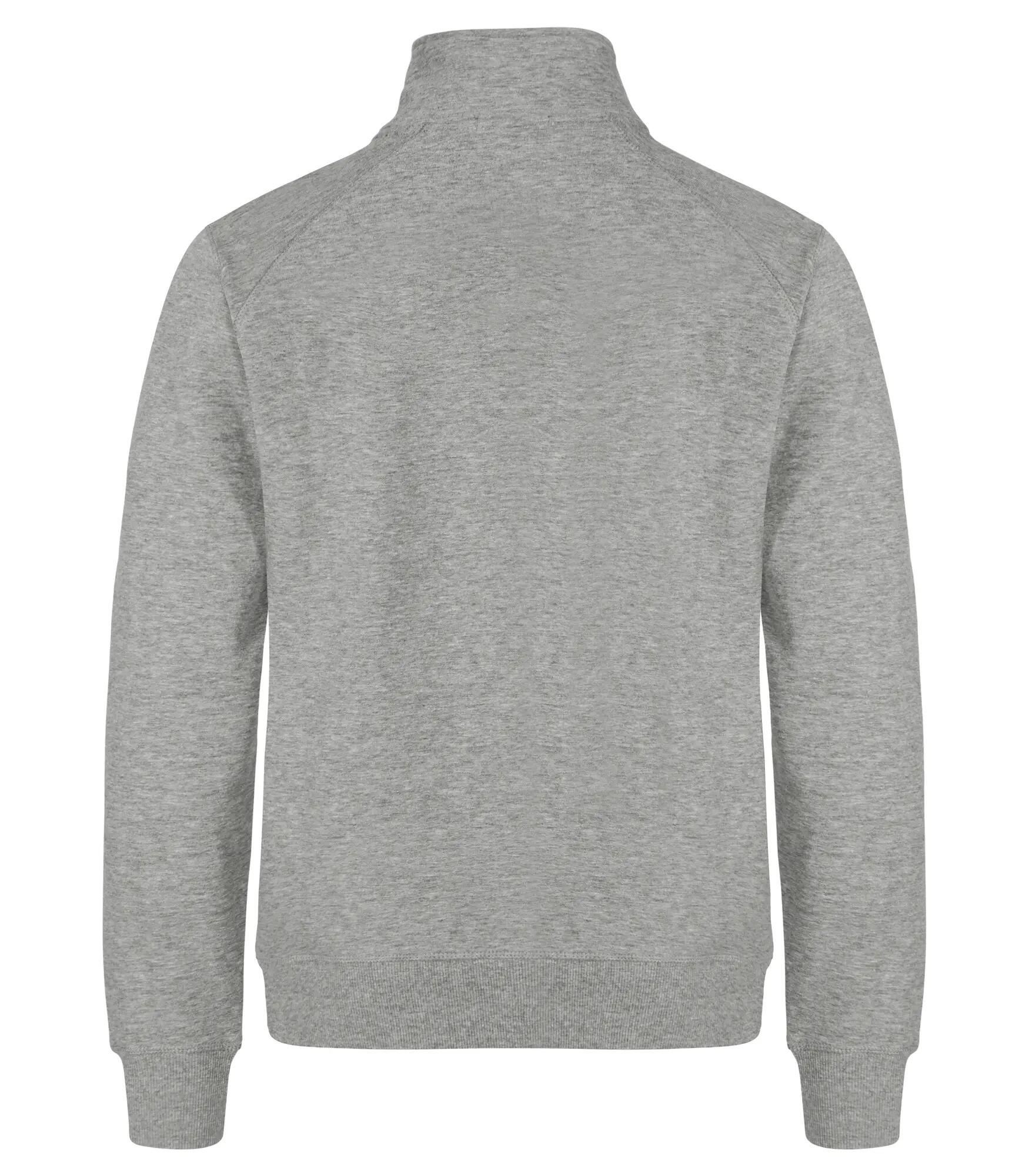 clique Classic Half Zip ½ zip sweater unisex met verborgen zijzak – grey melange 2/4