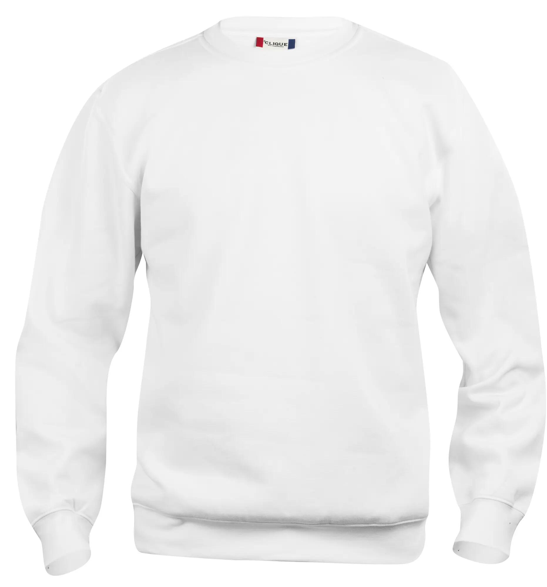 clique Basic Roundneck Junior ronde hals trui wit – white 1/4