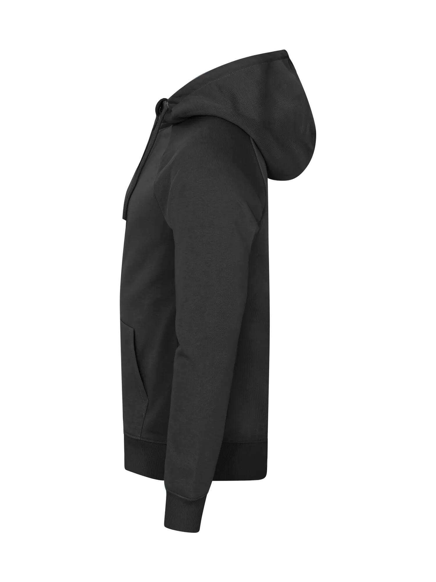 clique Miami PRO Hoody Full Zip camisola com capuz em French terry – Black 3/4