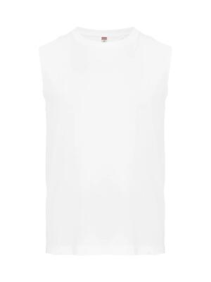 Clique sleeveless mouwloos unisex t-shirt 100% katoen – white