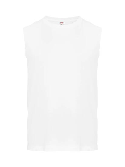 clique Sleeveless mouwloos T-shirt van katoen – White