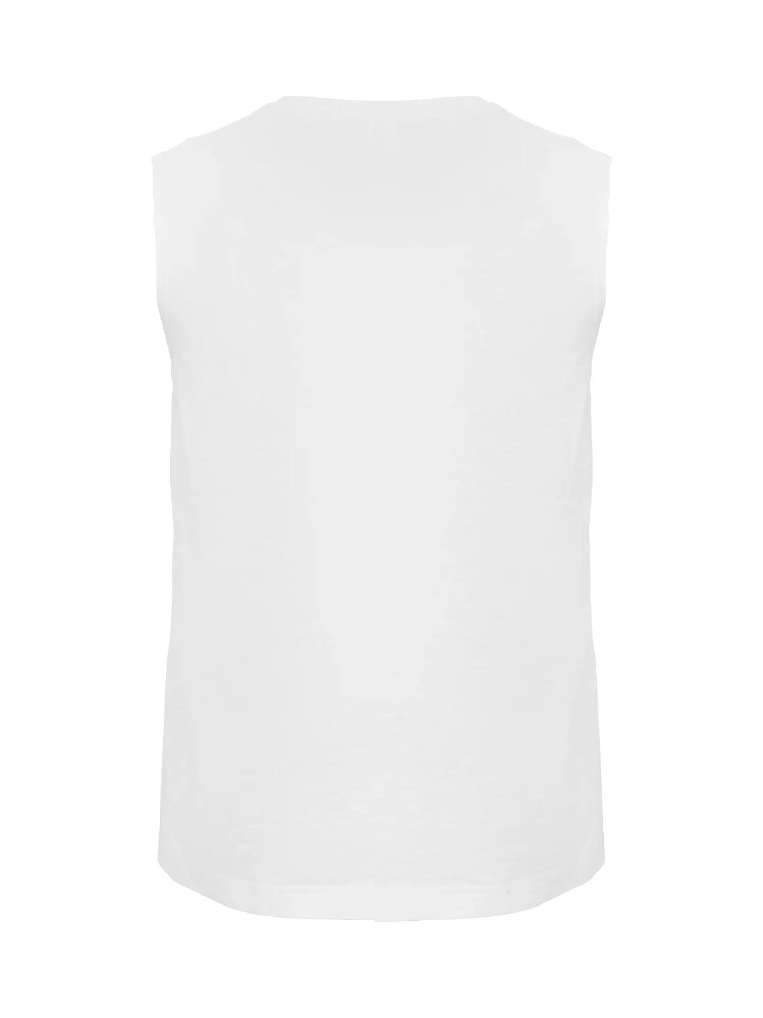 clique Sleeveless t-shirt sem mangas unissexo em algodão – White 2/4