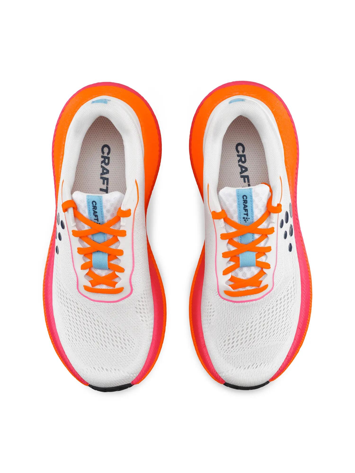 craft Pacer 2 W Laufschuh leicht mit Px Foam™ – White/Flourange 4/7