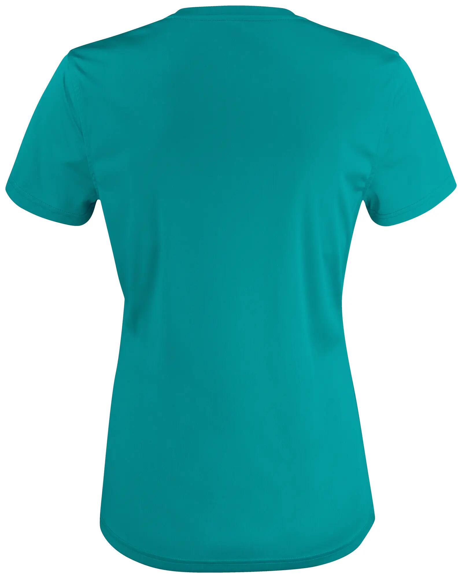 clique Basic Active-T Women t-shirt 100% poliéster com UV/50 – lagoon 2/4