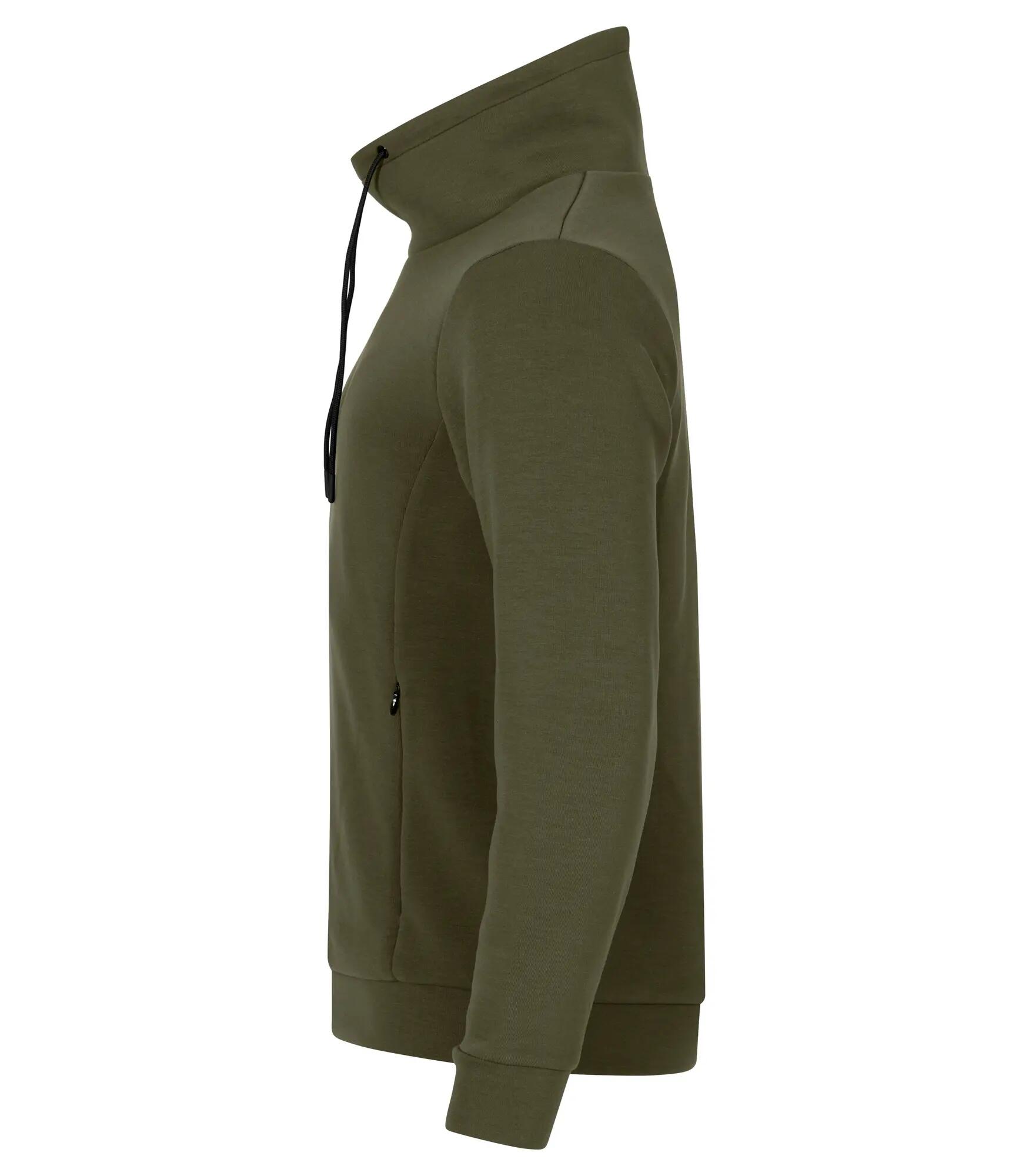clique Hobart sweatshirt col montant en tissu air-layer – Fog green 3/4