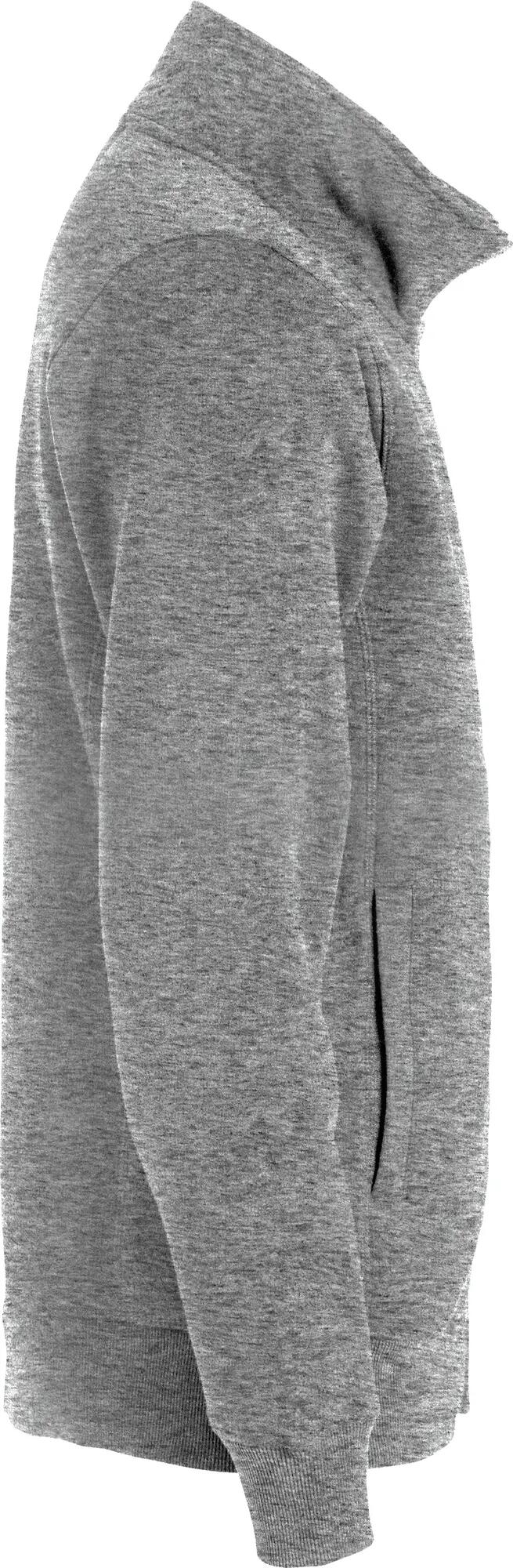 clique Classic Cardigan pour homme — sweat zippé gris chiné – grey melange 4/4